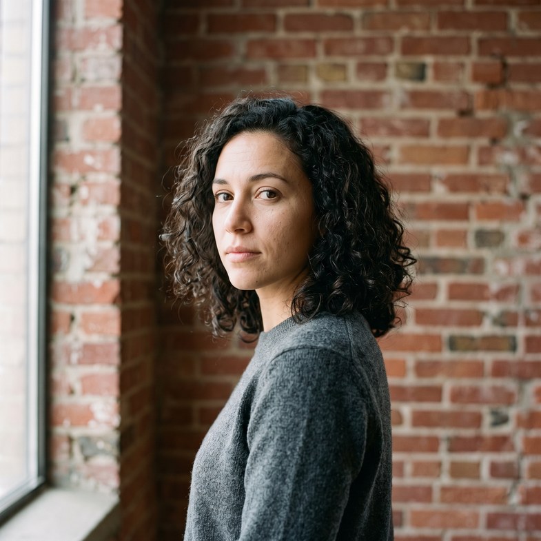 A Renner Group agent photographed against exposed brick.