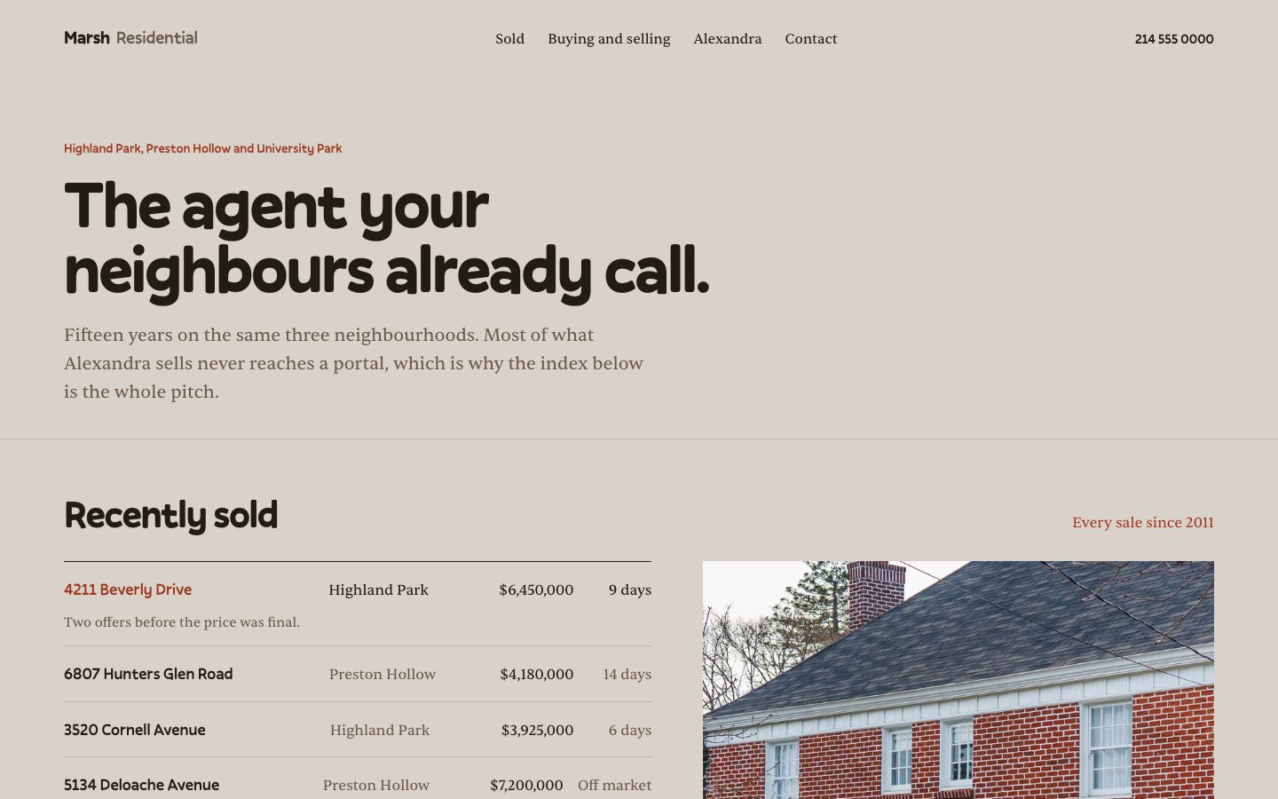 Marsh Residential home page