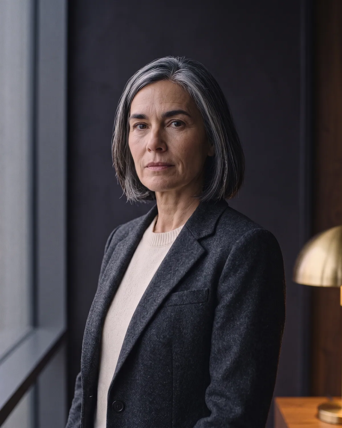 Portrait of Margit Calloway, a fictional managing partner.