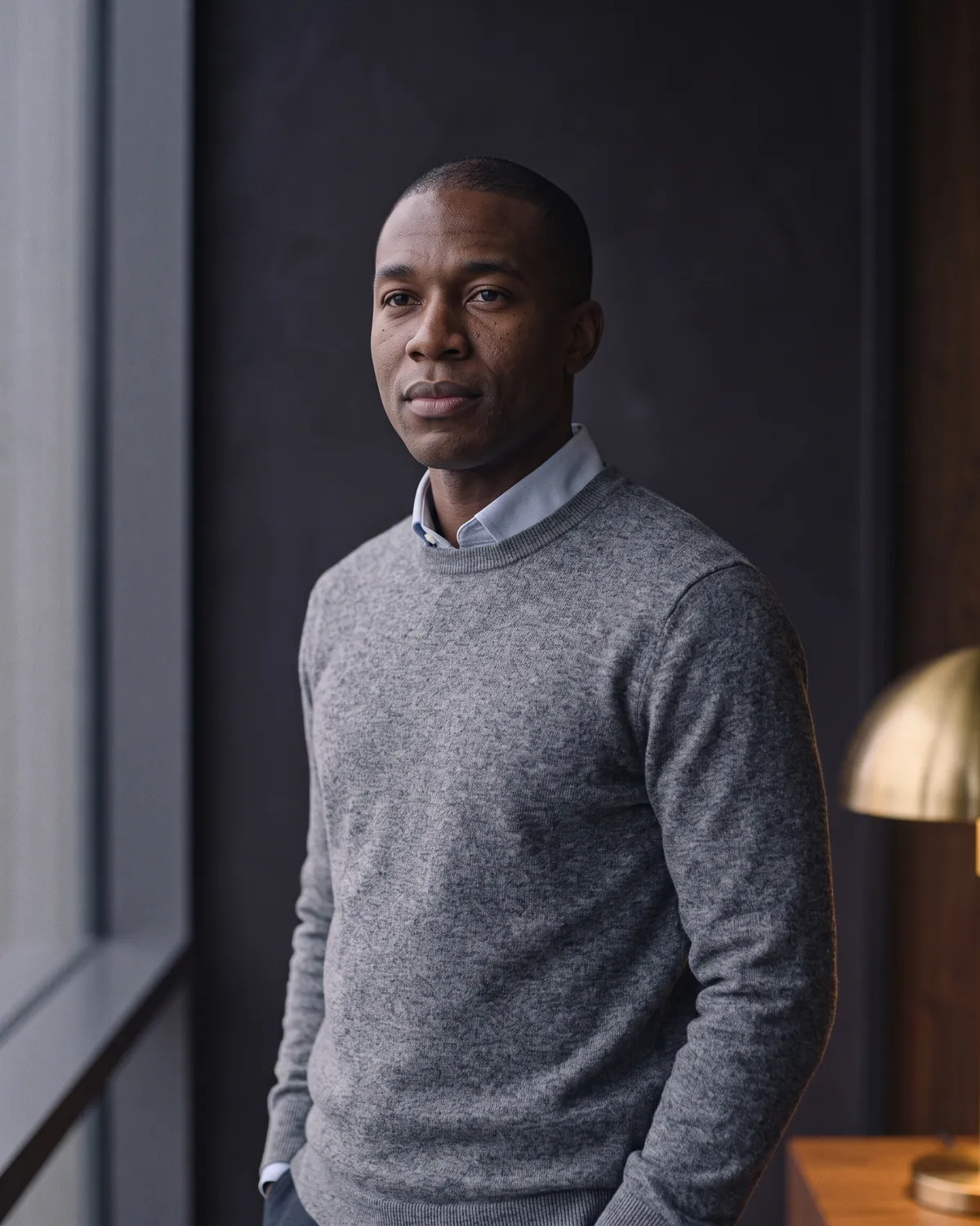 Portrait of Corwin Abara, a fictional third-year associate.